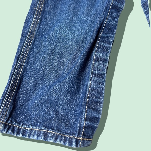 Baby OshKosh B'Gosh Denim Overalls with Heart Embroidery Size 12 Months - Picture 4 of 7